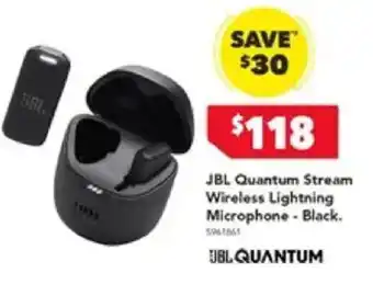 Harvey Norman JBL Quantum Stream Wireless Lightning Microphone  Black offer