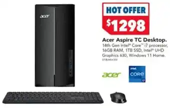 Harvey Norman Acer Aspire TC Desktop offer