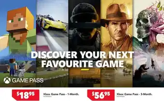 Harvey Norman Xbox Game Pass  3Month offer