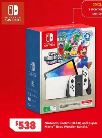 Harvey Norman Nintendo Switch OLED and Super Mario Bros Wonder Bundle offer