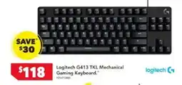 Harvey Norman Logitech G413 TKL Mechanical Gaming Keyboard. offer