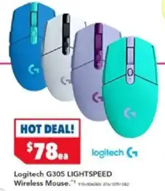 Harvey Norman Logitech G305 LIGHTSPEED Wireless Mouse offer