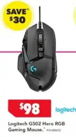 Harvey Norman Logitech G502 Hero RGB Gaming Mouse offer