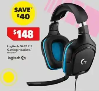 Harvey Norman Logitech G432 7.1 Gaming Headset offer