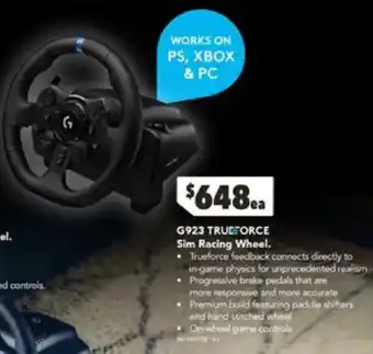 Harvey Norman G923 tructorce Sim Racing Wheel offer