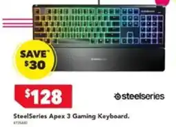 Harvey Norman SteelSeries Apex 3 Gaming Keyboard offer