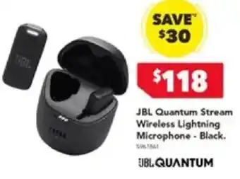 Harvey Norman JBL Quantum Stream Wireless Lightning Microphone Black offer