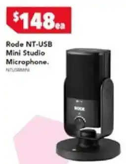 Harvey Norman Rode NT-USB Mini Studio Microphone offer