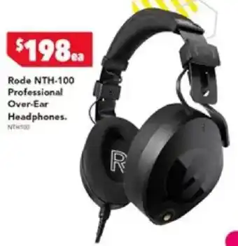 Harvey Norman Rode NTH-100 Professional Over-Ear Headphones offer