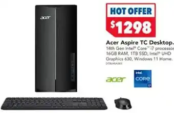 Harvey Norman Acer Aspire TC Desktop offer