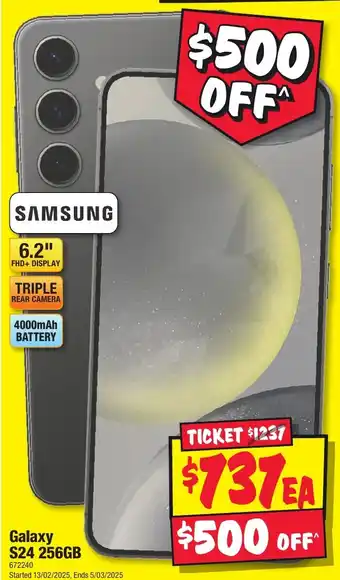 JB Hi-Fi Galaxy S24 256GB offer