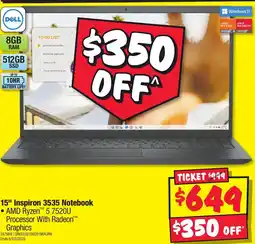 JB Hi-Fi 15 Inspiron 3535 Notebook offer