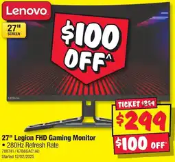 JB Hi-Fi 27" Legion FHD Gaming Monitor offer