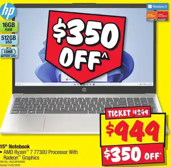 JB Hi-Fi 15" Notebook offer