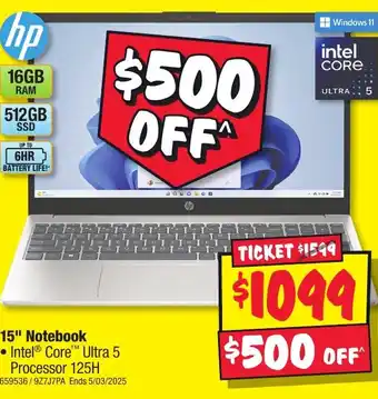 JB Hi-Fi 15" Notebook offer