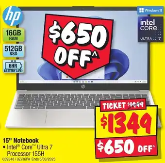 JB Hi-Fi 15" Notebook offer