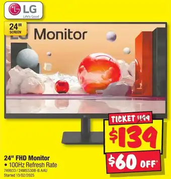 JB Hi-Fi 24" FHD Monitor offer