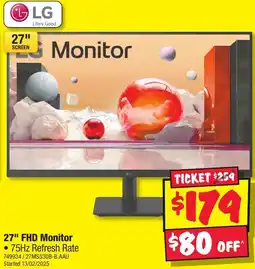 JB Hi-Fi 27" FHD Monitor offer