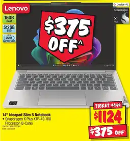 JB Hi-Fi 14" Ideapad Slim 5 Notebook offer