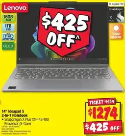 JB Hi-Fi 14" Ideapad 5 2-In-1 Notebook offer