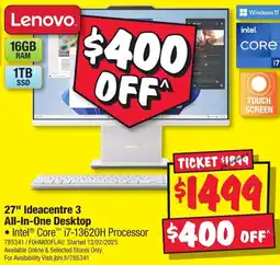 JB Hi-Fi 27" Ideacentre 3 All-In-One Desktop offer