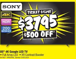 JB Hi-Fi 85" 4K Google LED TV offer