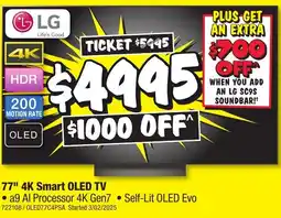 JB Hi-Fi 77" 4K Smart OLED TV offer