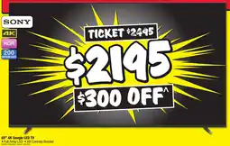 JB Hi-Fi 65" 4K Google LED TV offer