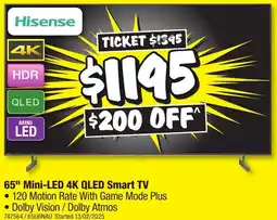 JB Hi-Fi 65" Mini-LED 4K QLED Smart TV offer