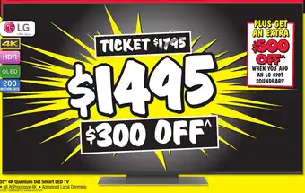 JB Hi-Fi 55" 4K Quantum Dot Smart LED TV offer