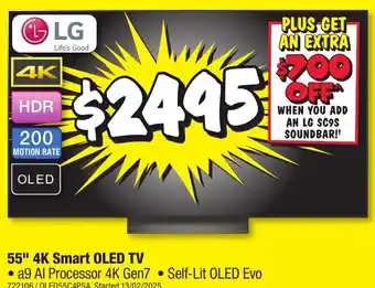 JB Hi-Fi 55" 4K Smart OLED TV offer