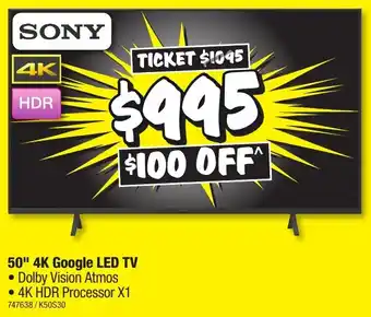 JB Hi-Fi 50" 4K Google LED TV offer