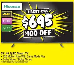 JB Hi-Fi 55" 4K QLED Smart TV offer