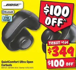 JB Hi-Fi QuietComfort Ultra Open Earbuds offer