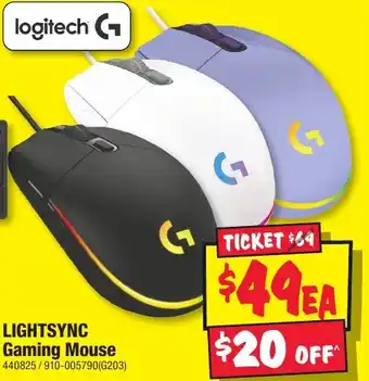 JB Hi-Fi LIGHTSYNC Gaming Mouse offer