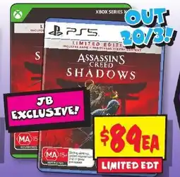 JB Hi-Fi Assasins creed shadows offer