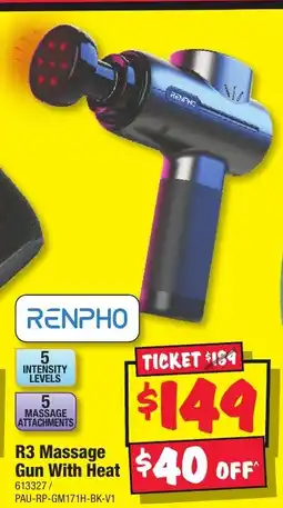 JB Hi-Fi R3 Massage Gun With Heat offer