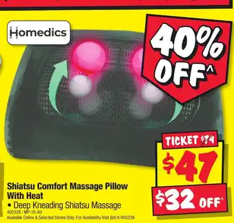 JB Hi-Fi Shiatsu comfort massage pillow with heat offer