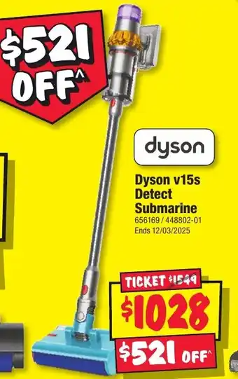 JB Hi-Fi Dyson v15s Detect Submarine offer