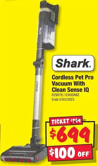 JB Hi-Fi Cordless Pet Pro Vacuum With Clean Sense IQ offer