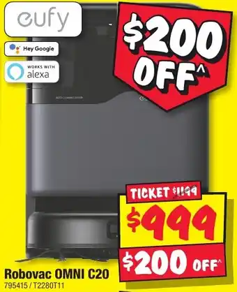 JB Hi-Fi Robovac OMNI C20 offer