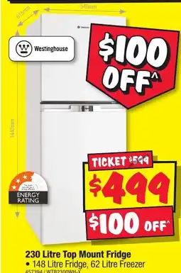 JB Hi-Fi 230 Litre Top Mount Fridge offer