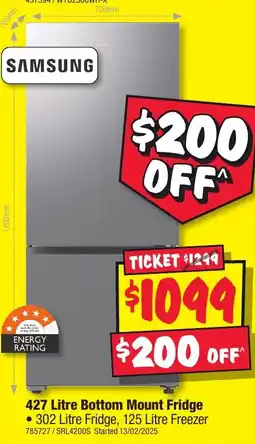 JB Hi-Fi 427 Litre Bottom Mount Fridge offer