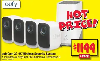 JB Hi-Fi eufyCam 3C 4K Wireless Security System offer