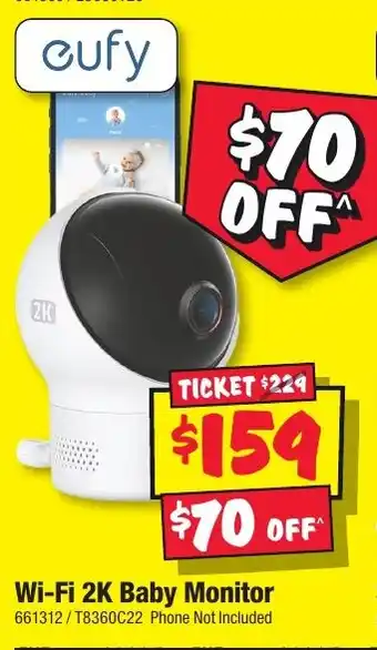 JB Hi-Fi Wi-Fi 2K Baby Monitor offer