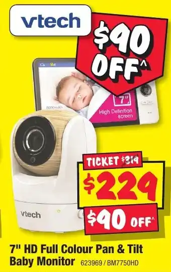 JB Hi-Fi 7" HD Full Colour Pan & Tilt Baby Monitor offer