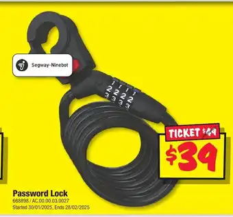 JB Hi-Fi Password Lock offer