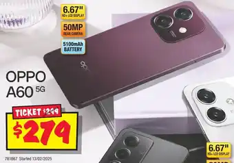 JB Hi-Fi OPPO A60 5G offer