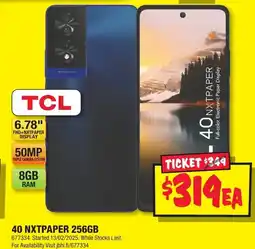 JB Hi-Fi 40 NXTPAPER 256GB offer