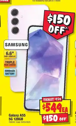 JB Hi-Fi Galaxy A55 5G 128GB offer